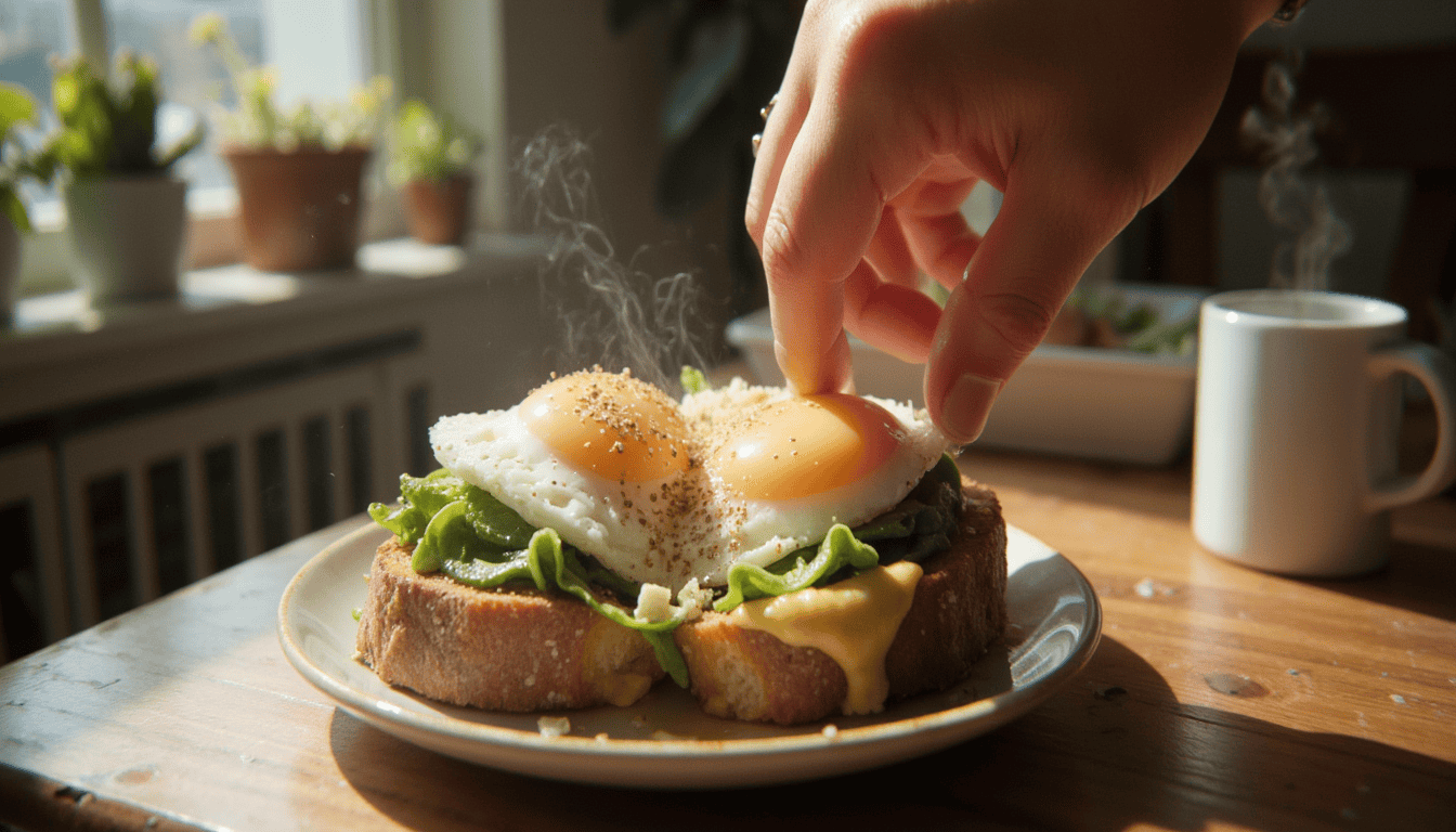 Discover the accidental culinary masterpiece that could transform your morning routine! This delicious open-faced sandwich combines unexpected flavors, making it a perfect addition to your repertoire of Healthy Breakfast Ideas. Ready in just 15 minutes, it's the ultimate solution for busy mornings. Don't miss out on this tasty secret!