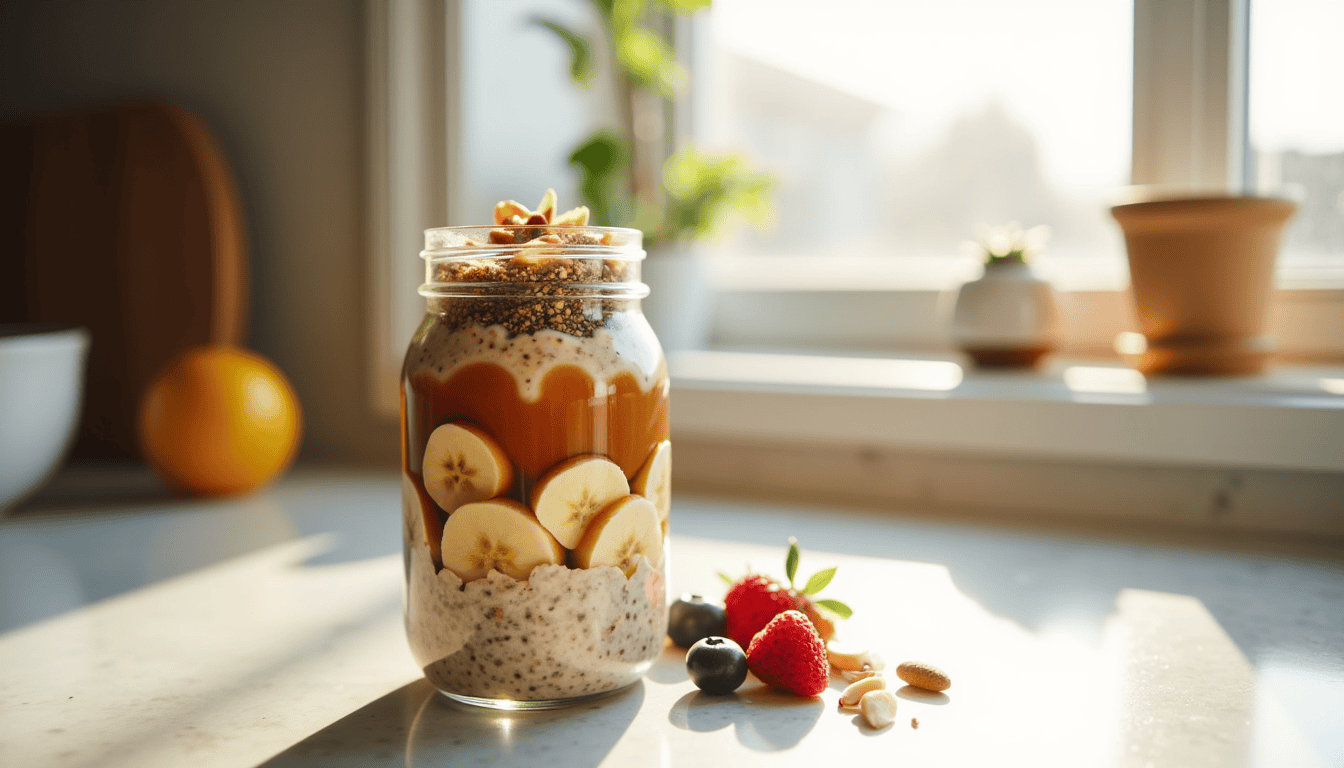 Discover the ultimate breakfast hack with our No-Cook Overnight Oats! Effortlessly prep a nutritious meal that practically makes itself while you sleep. Packed with flavors and endless topping possibilities, this easy recipe will revolutionize your mornings. Can you guess the secret ingredient that elevates its taste? Find out now!