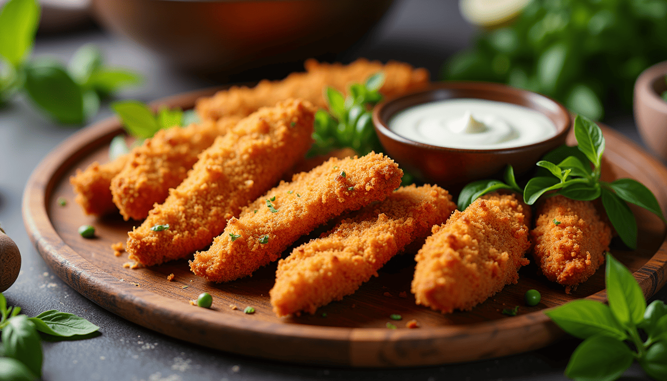 Discover the secret to guilt-free indulgence with Panko-Crusted Chicken Tenders! These crispy delights are baked, not fried, offering luscious juiciness without the extra calories. Paired with a tangy roasted red pepper sauce, they promise a flavor explosion. Want to elevate your meal game? Read on and satisfy your curiosity!