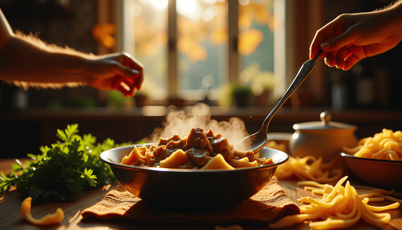 Discover the ultimate Beef Stroganoff Recipe Ideas that transform dinner into a creamy, savory delight in just 25 minutes! Perfect for busy weeknights or cozy family gatherings, this classic dish will have your taste buds dancing. Ready to impress? Click to uncover the simple secrets behind this comforting favorite!