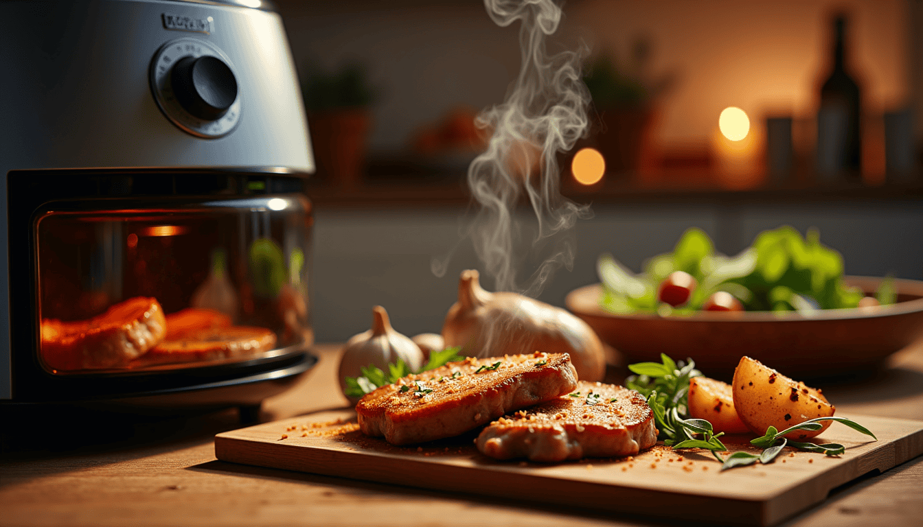 Unlock the secret to succulent air fryer pork chops that are ready in just 25 minutes! Discover how these easy, flavorful chops can transform your weeknight dinner. Curious about the delicious recipe you can whip up with just a few ingredients? Don’t miss out—give it a try tonight!