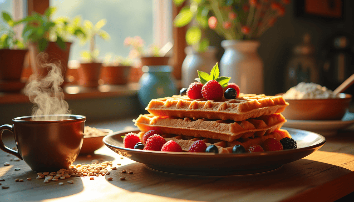Discover the secret to guilt-free indulgence with our Whole Wheat Oat Waffles—a healthy breakfast that'll tantalize your taste buds! Find out how this whole wheat waffle recipe, featuring nutrient-rich oat flour, makes mornings better. Curious about which ingredient adds a magical touch? Dive in to learn more!