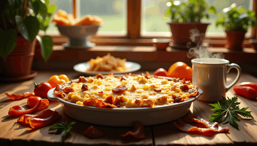 Discover the magic of the Amish Breakfast Casserole that's taking brunch tables by storm! This cheese-laden delight combines crispy bacon, fluffy eggs, and tender hash browns in a mouthwatering symphony. Why has this dish become a must-have crowd-pleaser? Unearth the secrets behind this culinary sensation!