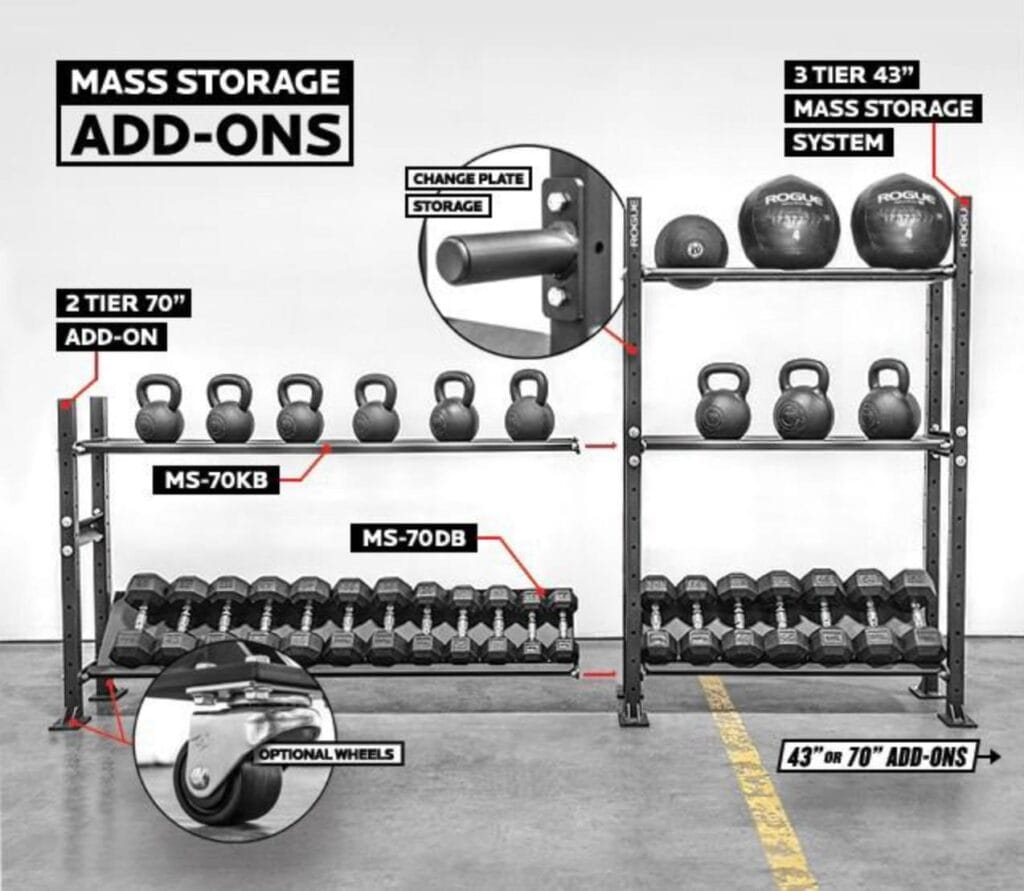 Revolutionize your gym with Rogue mass storage solutions. Explore the innovative Rogue vertical plate tree and more!