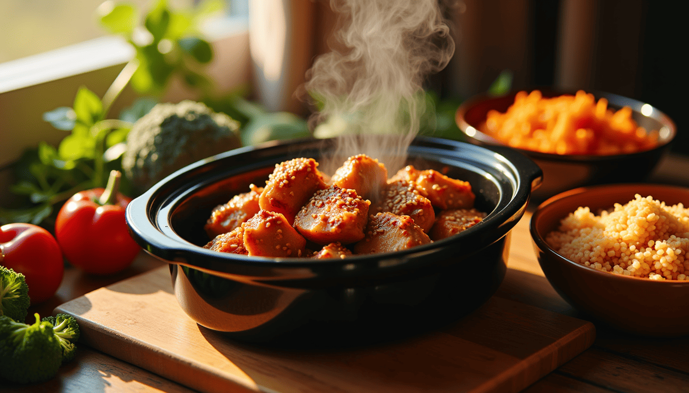 Discover the secret to delicious dinners with our Slow Cooker Sesame Chicken! This mouthwatering dish features tender chicken infused with honey, soy, and sesame flavors. Ready to unveil the magic of minimal prep and maximum taste? Dive in now to transform your mealtime routine effortlessly!