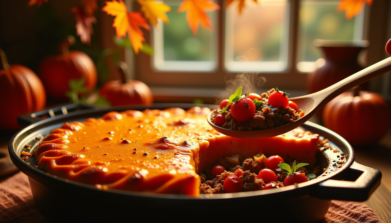 Discover the magic of autumn with our irresistible Sweet Potato Shepherd's Pie! This cozy dish is not just a meal; it’s a heartwarming experience that blends savory turkey and sweet potatoes in under an hour. Curious about what makes it a family favorite? Dive in to find out!