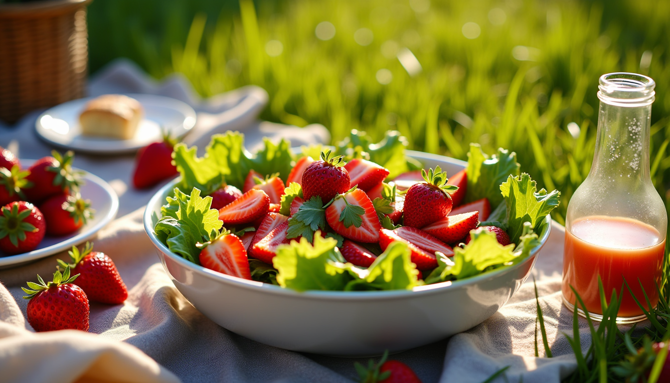 Unveil the secret to revitalizing your summer meals with this Strawberry Romaine Salad. Could one unexpected ingredient elevate its flavor profile to new heights? Discover why this vibrant, sweet, and savory delight is taking foodies by storm and how you can whip it up in just 15 minutes!