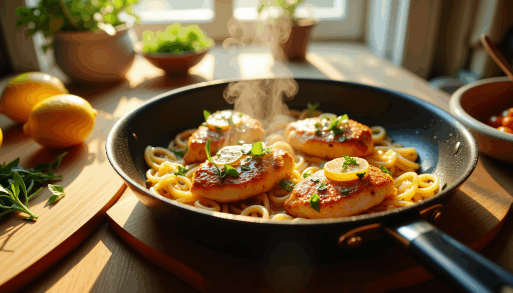 Unleash the flavor in your kitchen with our irresistible Lemon Garlic Chicken Recipe! This tangy delight guarantees juicy chicken breasts bathed in a mouthwatering lemon-garlic sauce. Tantalize your taste buds in just 35 minutes and elevate any meal. Click now to transform your dinner routine into a zesty feast!