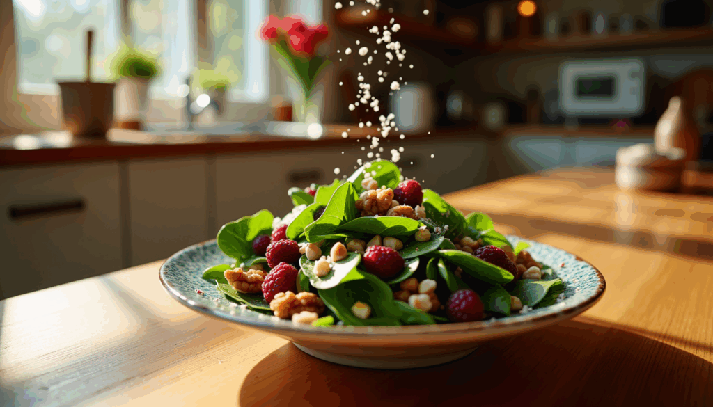 Discover a surprisingly delightful twist with this Cranberry Spinach Salad Recipe that takes only 5 minutes to prepare! Uncover the secret ingredient that elevates it beyond your typical green salad, making it a must-have for any meal. Perfect for festive gatherings or as a tasty lunch option!