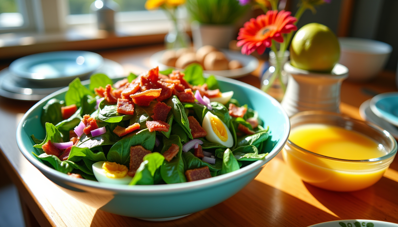 Discover the secret ingredient that makes our spinach salad recipes a game-changer at potlucks! This easy yet mouth-watering dish combines crispy bacon and a luscious dressing for flavor-packed bites. Is it the unassuming ingredient in your pantry that elevates this salad? Find out and savor every taste!