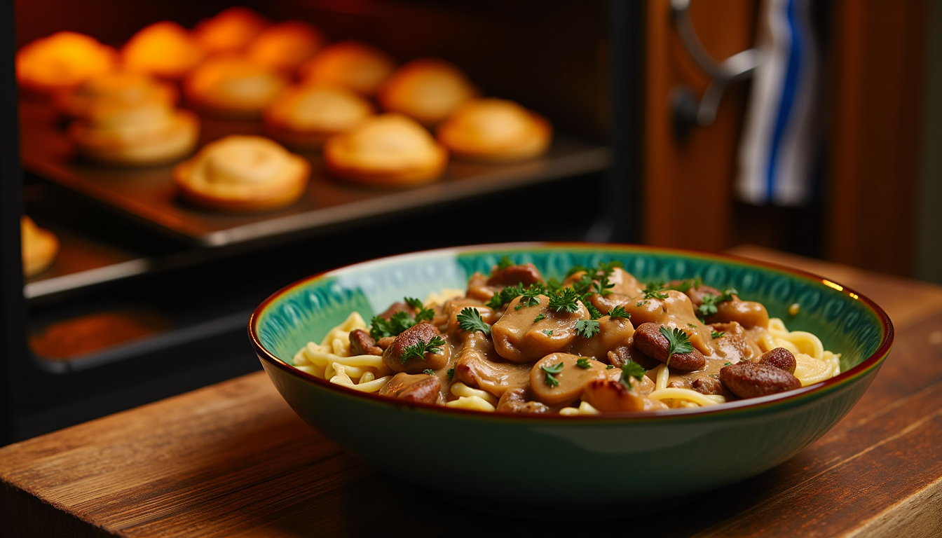 Discover the secret to a mouthwatering Easy Beef Stroganoff Recipe that will elevate your weeknight dinners! Packed with rich flavors and served in flaky Pepperidge Farm® Puff Pastry Shells, this dish is ready in just 55 minutes. Curious how this comforting meal can transform your dinner routine? Dive in to find out!