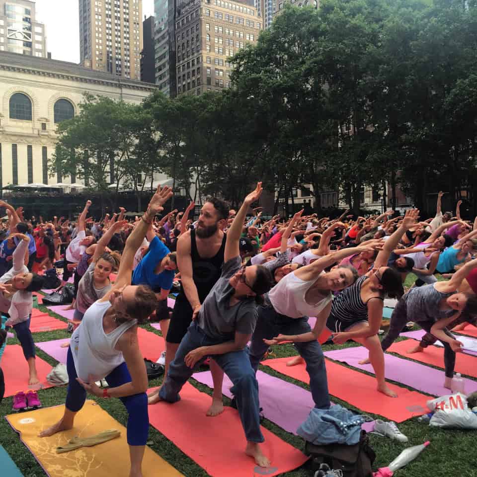 Yoga in the City - Yoga Journal Summer Series - Bryant Park NYC
