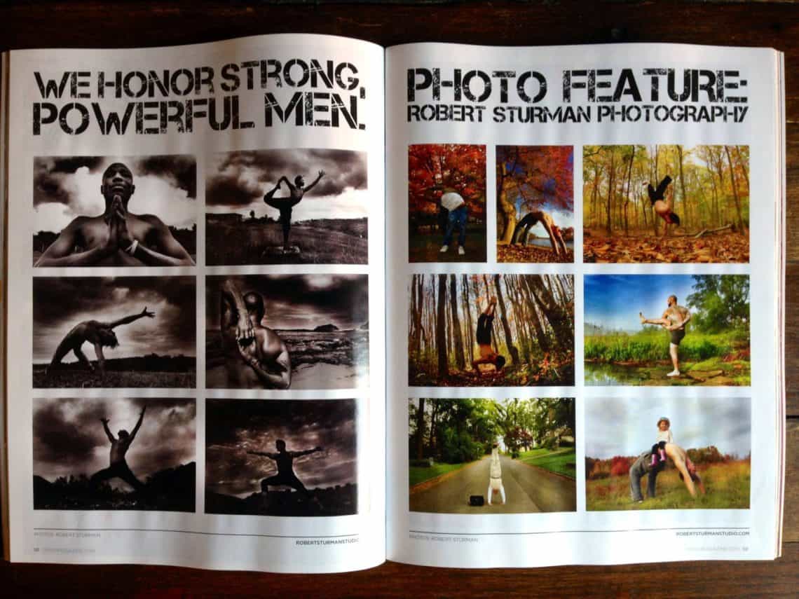 Men who do yoga feature with Robert Sturman. origin magazine